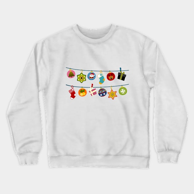 Christmas Ornaments Crewneck Sweatshirt by soniapascual